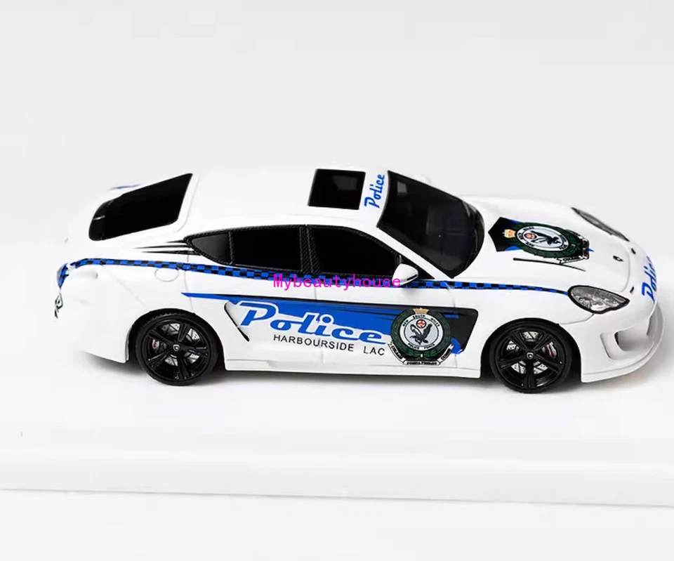 MK 1:64 White Police Gemballa Coupe Sports Model Diecast Resin Car - Image 3 of 4
