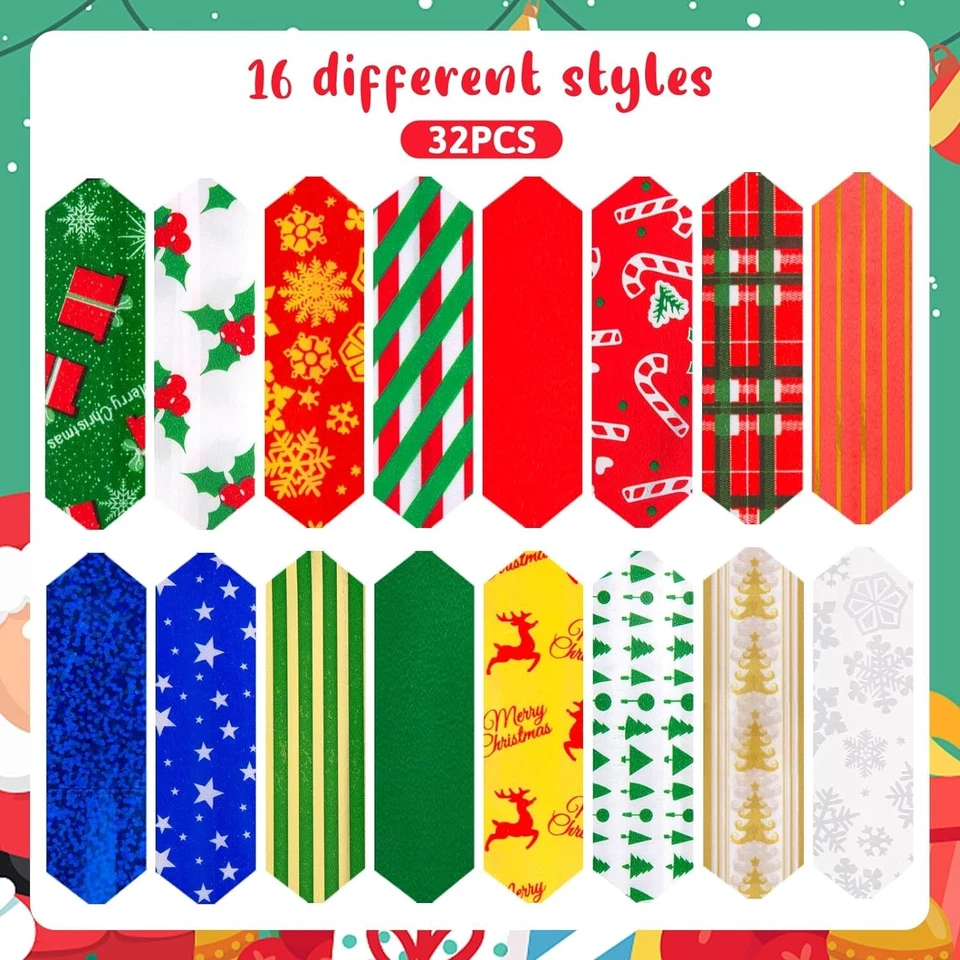 32 PIEZAS Arcos de Navidad, Cinta de Regalo Tirar Arcos Envoltura de Regalo Tirar Arcos 5 Pulgadas Foto 3 de 4