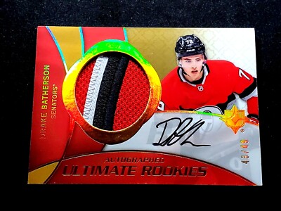 2018-19 DRAKE BATHERSON Ultimate Rookie Auto Patch /49 Autograph #RRPA-BA