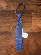 Strasburg Made In USA Boy 4-7 BLUE YELLOW ZIPPER TIE Church Wedding Occasion NWT