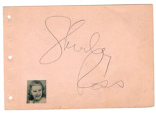 Shirley Ross Vintage 1940s Signed Album Page / Autographed Actress
