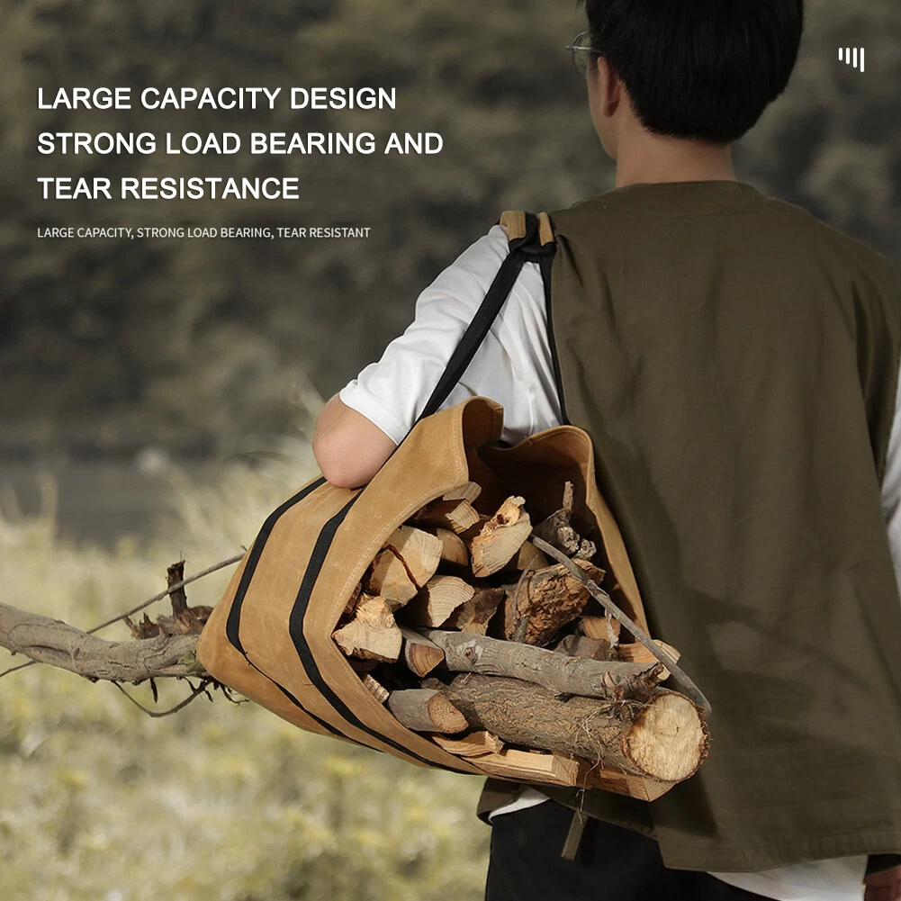 Wood store carrying backpack