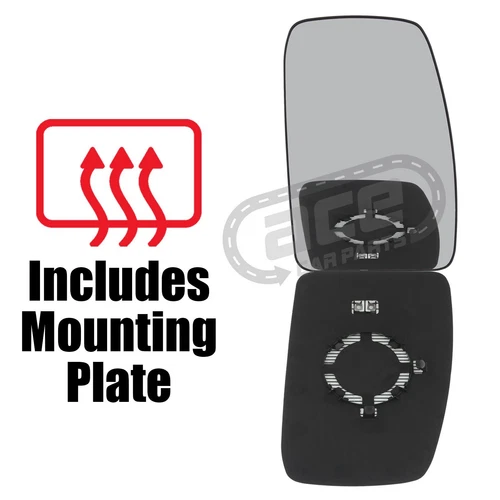 Fits Nissan Interstar 2022-2025 Upper Wing Door Mirror Glass Heated Drivers Side
