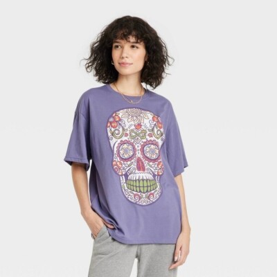 plus size skull tops