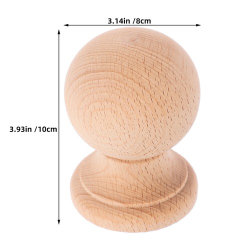 4 Pieces Solid Wood Decorative Columns Home Finials for Furniture - Imagen 11 de 12