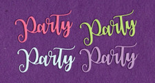 PARTY  3 die cuts scrapbook cards