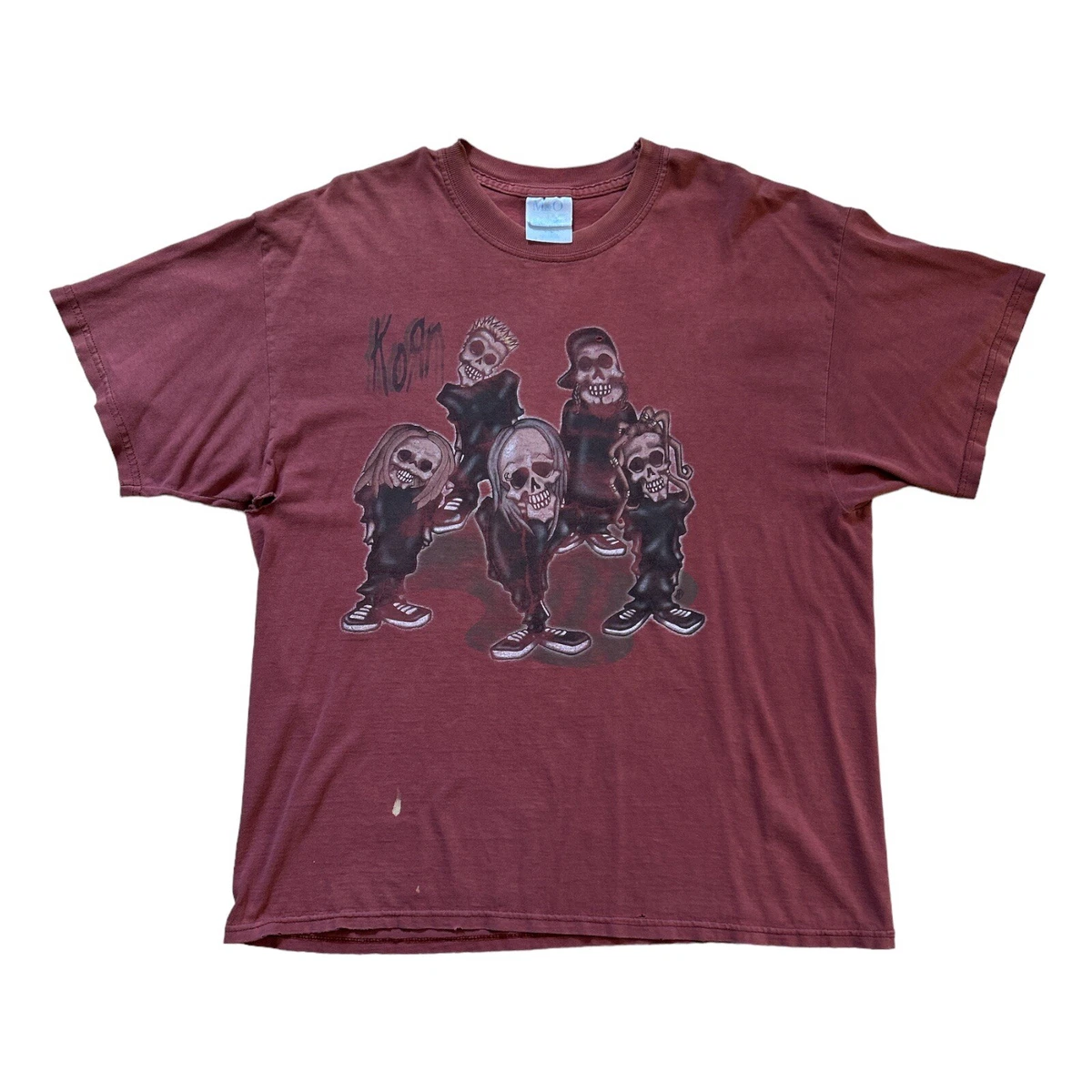 Vintage 90s Korn Band T Shirt Men Size XL Well Worn Faded Distressed
