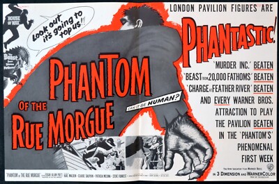 PHANTOM OF THE RUE MORGUE 1954 Karl Malden, Claude Dauphin TRADE ADVERT