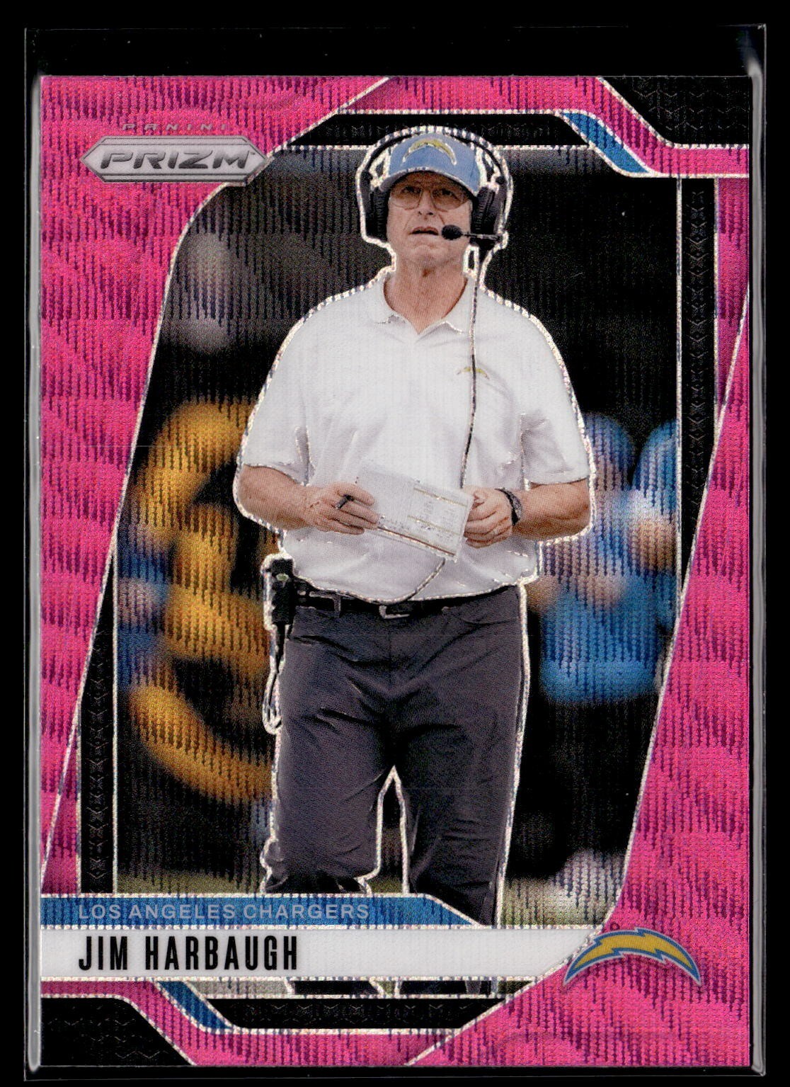 2024 Panini Prizm - Jim Harbaugh #163 Pink Wave Prizm