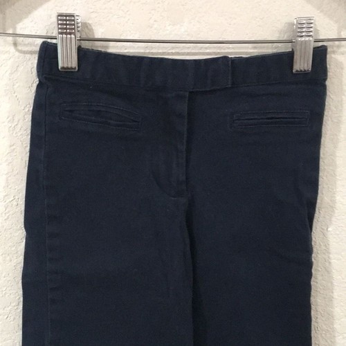UR It Girls Sz 4 Navy Blue Chino Pants Stretch Straight Leg School - Picture 2 of 10