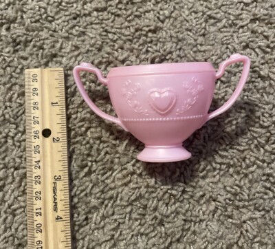 Vintage Barbie Pink Tea Set Playset With Tray Plates Cup Spoons 19