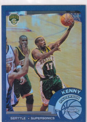 2003 Topps Chrome NBA Basketball Card No. 105 Kenny Anderson Refractor