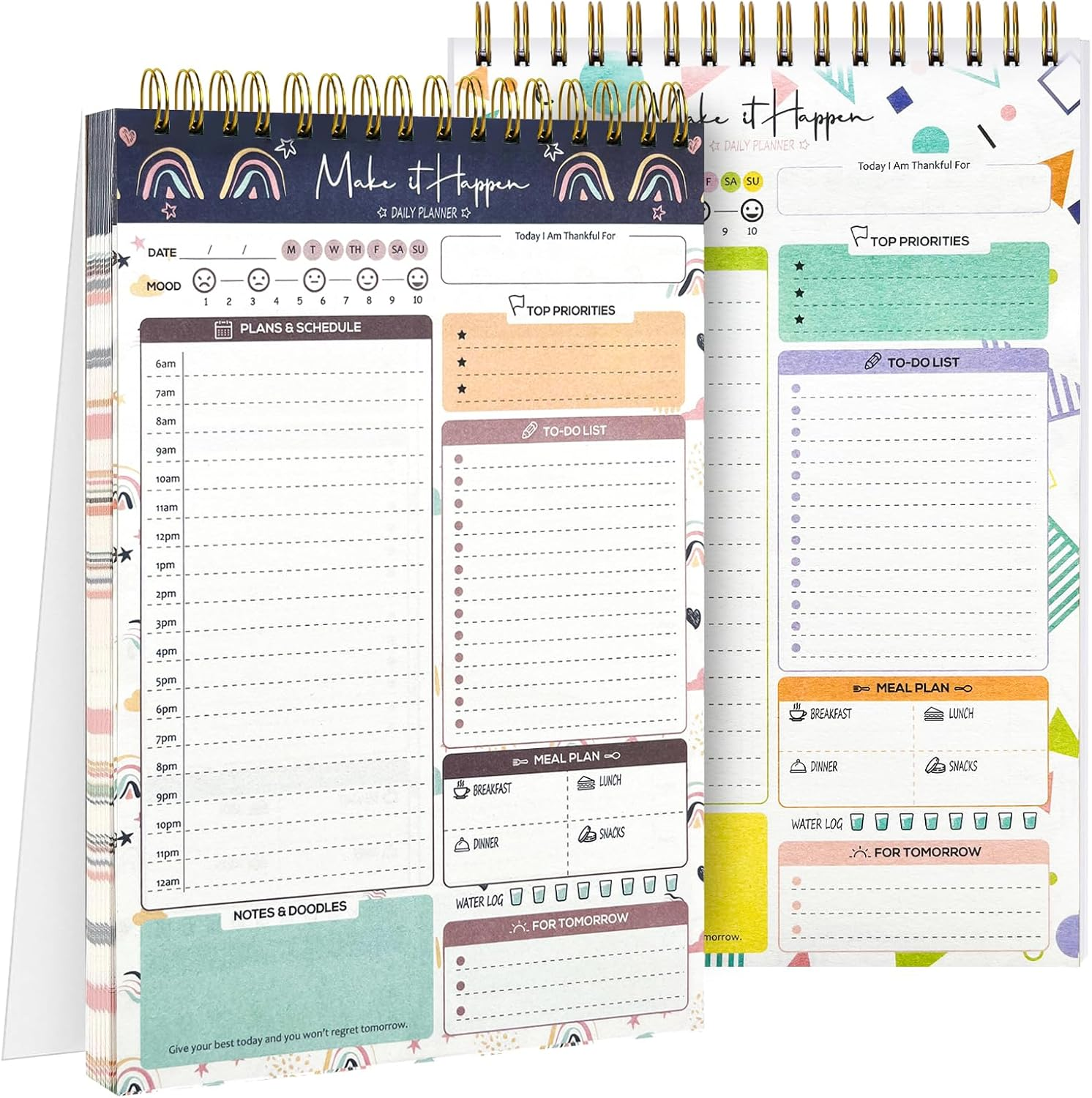 ADHD Daily Planner Notepad - 104 Undated Tear-Off Sheets for Neurodivergent Adul