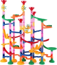 Marble Run Toy,133Pcs Marble Runs Building Block Toy Set,Marble Maze Track Game 