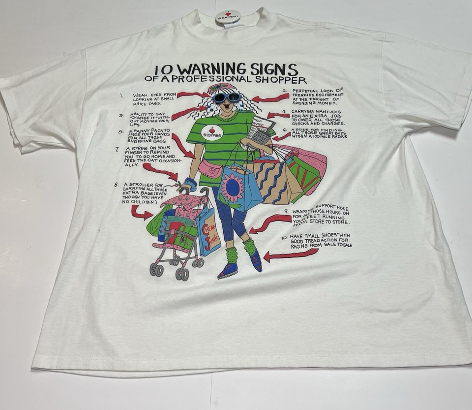 USA-made 1992 graphic novelty tee with OSFA sizing — a genuine early-90s time capsule wearable as art.