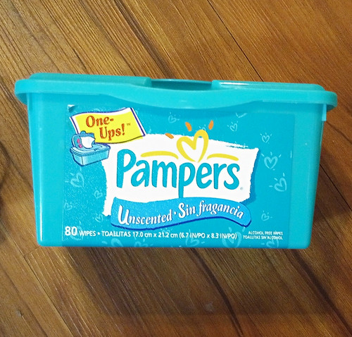 Empty Pampers Baby Wipe Container