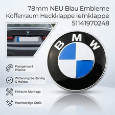 78 mm Kofferraum Chrom Hinten Emblem f�r BMW 51141970248 Heckklappe Abzeichen