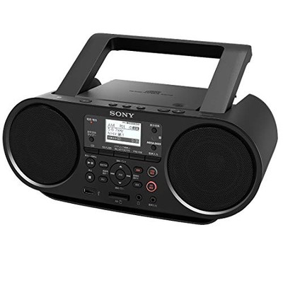 SONY 美品 ZS-RS81BT 2018年製 CDプレーヤー　語学学習　黒 Sony CD Radio with Language Learning Function Black ZS-RS81BT Made