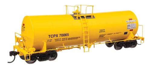 Coche cisterna de azufre fundido Walthers 920-100067 HO TCPX 40' Trinity 14.000 galones #70065 | Condition: New