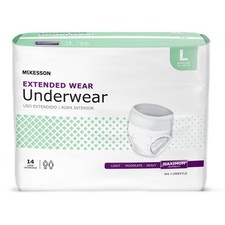 McKesson Adult Disposable Cloth Underwear Maximum Absorbency - Size L 14 Count