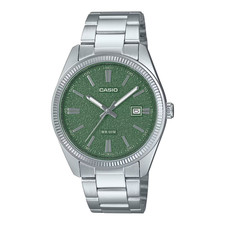 CASIO MTP-1302DA-3AV MTP-1302DA-3A GREEN 38.5MM QUARTZ ANALOG WATCH