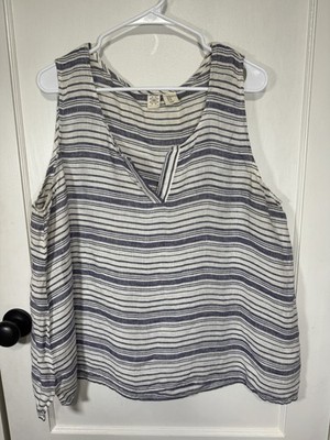 Artisa NY Sleeveless Linen Top Size XL