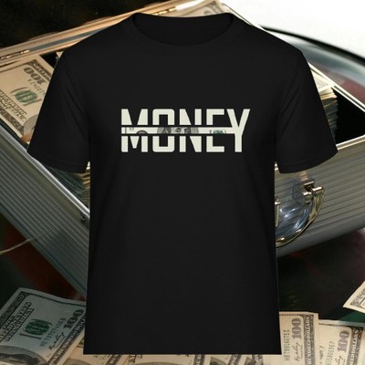 MAN & WOMAN -  T SHIRT - PRINT - DOLLAR - CASH - SHIRT  - LUSTIG - FUNNY