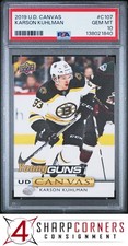2019 UPPER DECK CANVAS #C107 KARSON KUHLMAN RC YOUNG GUNS BRUINS PSA 10