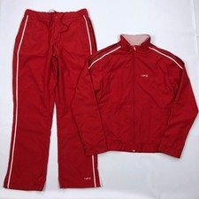 Nike Girls Red Tracksuit Set Jacket and Pants Size Medium 8-10 Vintage Y2K