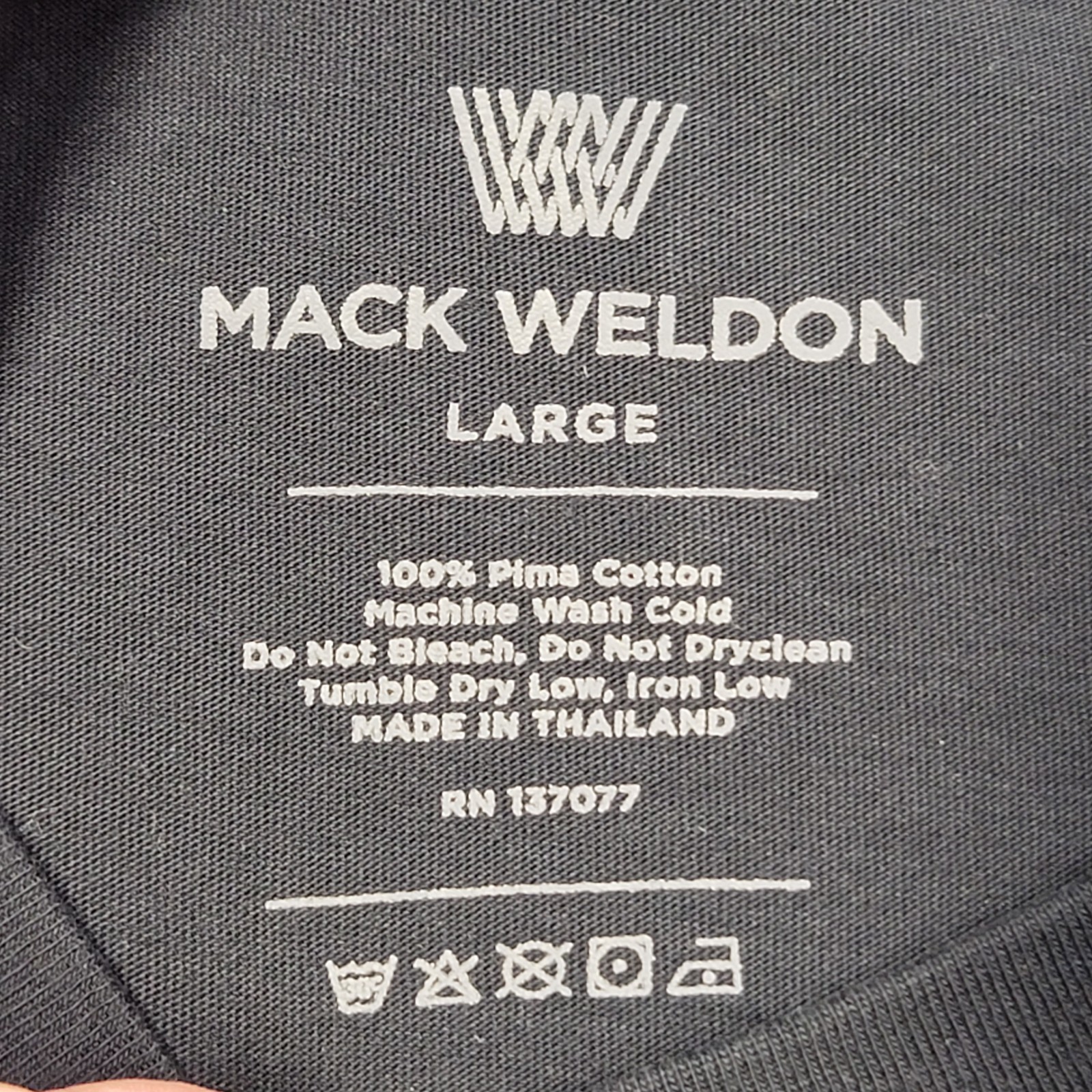 Mack Weldon T Shirts Mens Large Black & Gray Pima Crew Neck Casual Lot of 2