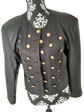 DINO`Z   Lederjacke Gr. 40 schwarz mit 45 Goldknöpfen gebraucht