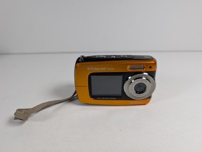 Polaroid iF045 14MP Waterproof Digital Camera Orange   Tested Works   Dual LCD