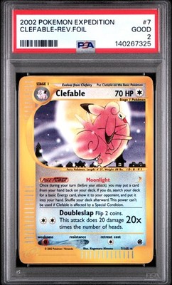 ピッピ ピクシー Clefable 旧裏 Old Back モンボホロ Holo Clefable 007/165 Expedition Base Set Reverse Holo for sale online