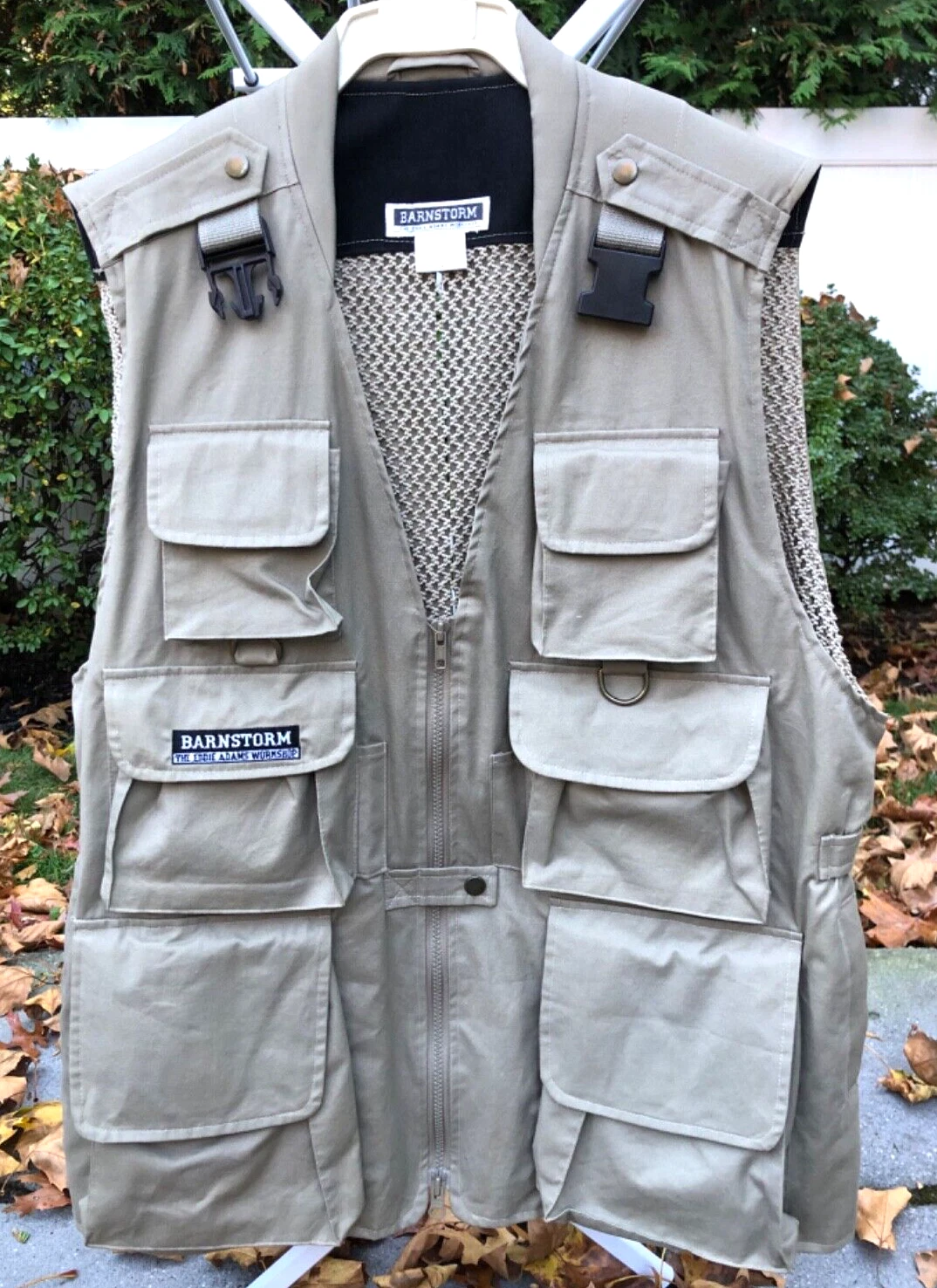 Vintage BARNSTORM Travel Vest Photographer Safari Outdoors Pockets MENS Large