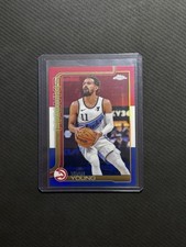 2025-26 Topps Chrome - Trae Young No.5 - Red White & Blue Refractor