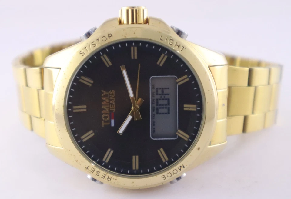 Tommy Hilfiger Hombre Analógico/Digital Dial Negro Dial Reloj Pulsera Correa Acero Inoxidable Foto 4 de 4