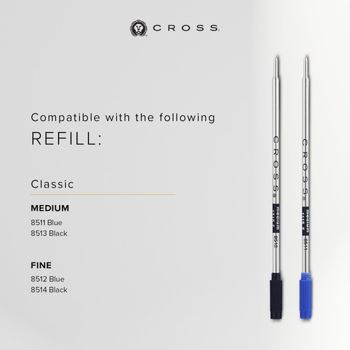 Cross Ballpoint Pen, Oil-Based, Classic Century 2502, Classic Black, - Picture 8 of 9