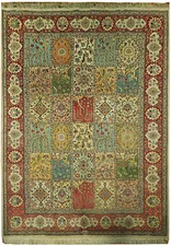 7.4 x 10.2 Perrsian Handmade Wool Tabriiz Garden Bakhtiaar Rug #PIX-25667