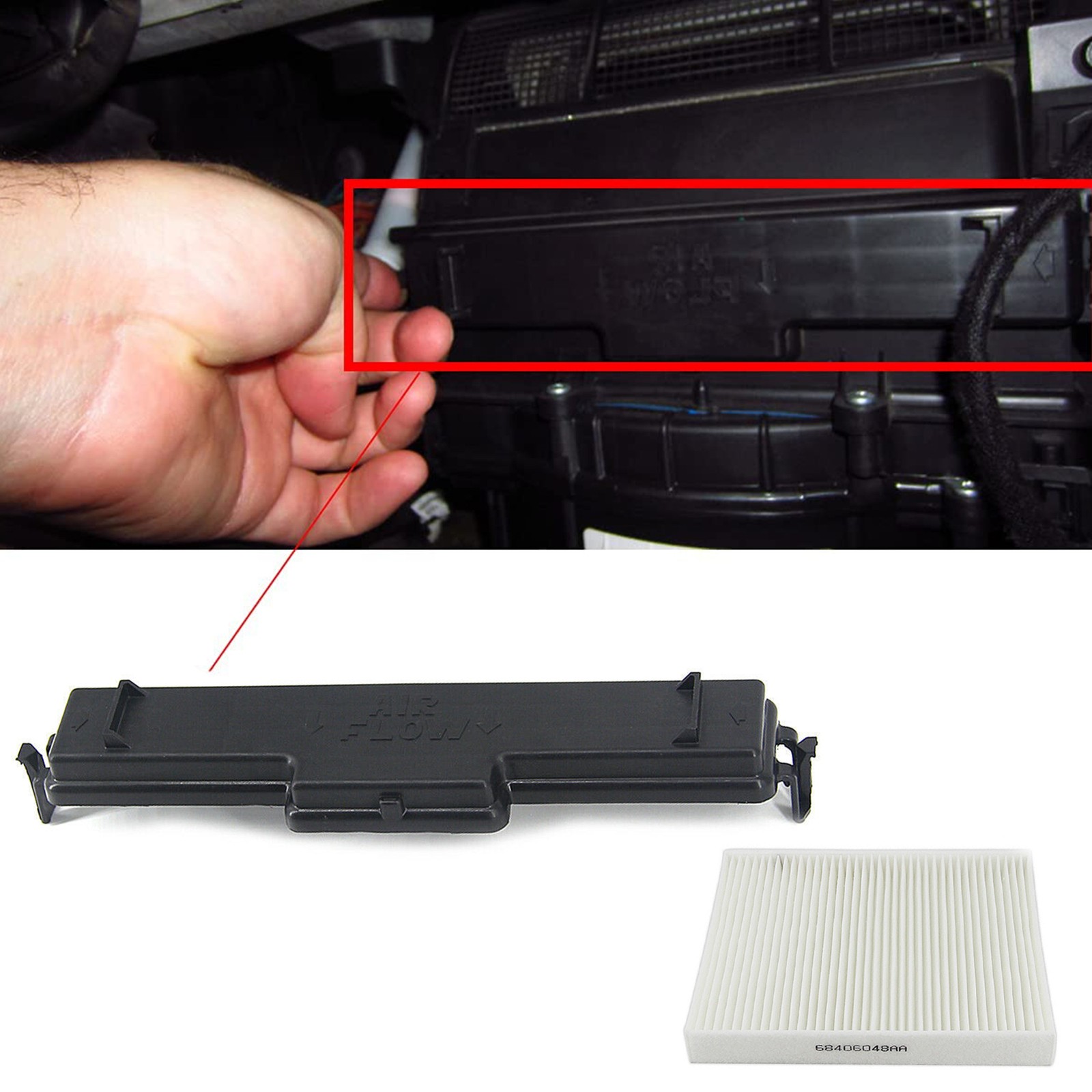 Cabin Air Filter Kit Air Conditioning Filter And Access Door Set Replacement Fo