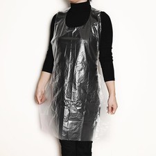 Disposable Aprons 50 Count Waterproof Plastic Apron for Painting, Cooking, Hou
