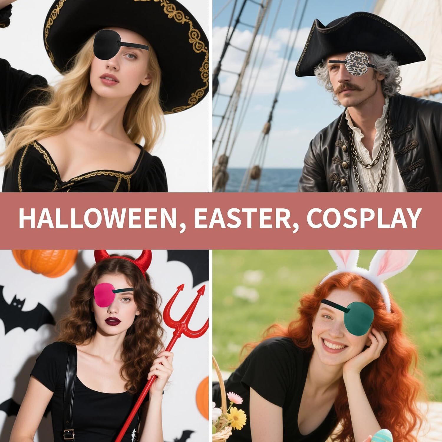 6Pcs 3D Adjustable Eye Patch for Adults & Kids, Lazy Eye Treatment Patches