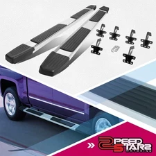 2PCS 6" STAINLESS FLAT STYLE BAR RUNNING BOARD FOR 2019-2021 RAM 1500 CREW CAB