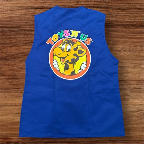 Toys R Us Uniform Vest Geoffrey Giraffe Blue Employee Worker Vintage Small - New