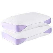 Adjustable Bed Pillows King Size Set of 2 Pack with Zipper,Supportive Breatha...