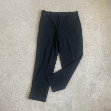 Uniqlo Smart 2-Way Stretch Ankle Dress Pants Mens L Black Sz 33-36 in Waist