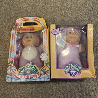 Cabbage Patch Kids Baby Land Bunny Purple w/ Box 1990 And Baby Bunny VTG 90s