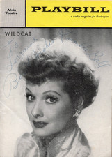 Lucille Ball Signed Vintage Wildcat Alvin Theatre Playbill - JSA Authentication