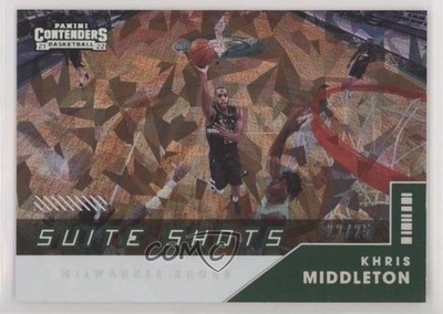 2021-22 Panini Contenders Suite Shots Cracked Ice 22/25 Khris Middleton #30 7y2