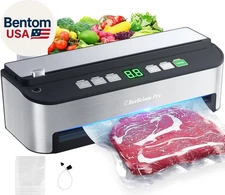 Pressfree True-Auto Vacuum Sealer Machine, Beelicious 85KPA Fully Automatic 8-IN