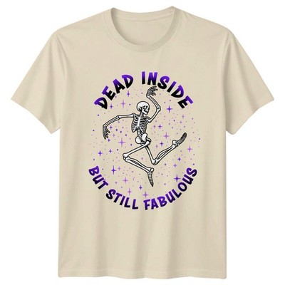 Dead Inside But Still Fabulous T-Shirt Skelett lustig Geburtstag Geschenk